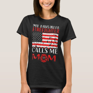 Min favoritbrandman kallar mig Mamma Fireman Proud T Shirt