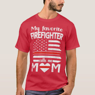 Min favoritbrandman kallar mig Mamma Thin Red Line T Shirt