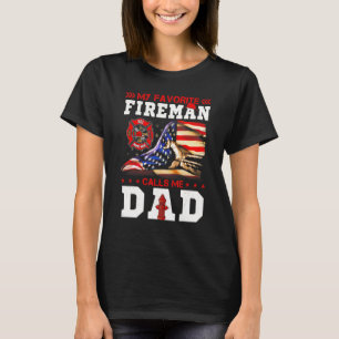 Min favoritbrandman kallar mig Pappa Firefighter A T Shirt