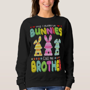 Min favoritbunnies Cal L. M. Brother Påsk Famil T Shirt