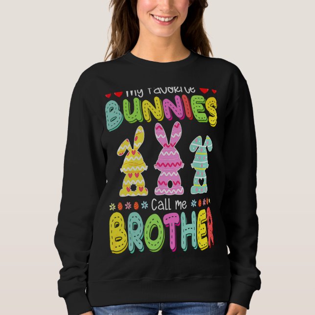 Min favoritbunnies Cal L. M. Brother Påsk Famil T Shirt (Framsida)