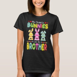 Min favoritbunnies Cal L. M. Brother Påsk Famil T Shirt