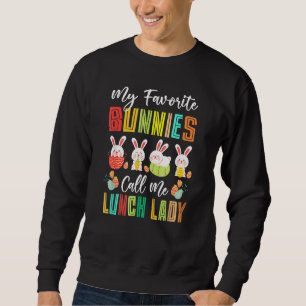 Min favoritbunnies kallar mig Lunch Dam Cute Easte Lång Ärmad Tröja