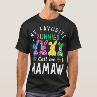 Min favoritbunnies kallar mig Mamaw Bunny Egg Leop T Shirt
