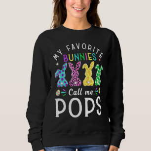 Min favoritbunnies kallar mig Pops Bunny Egg Leopa T Shirt