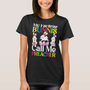 Min favoritbunny kalla mig Preacher Påsk T Shirt