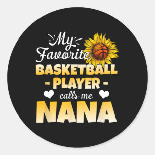 Min favoritbysketbyll Player anropar mig Nana 1 Runt Klistermärke