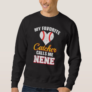 Min Favoritcatcher Kallar Mig Nene Catcher Basebal Lång Ärmad Tröja