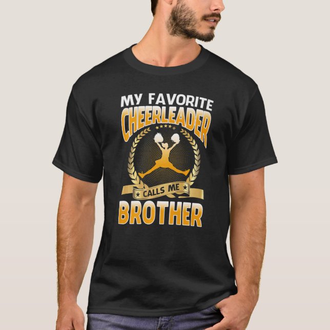 Min favoritCheerledare kallar mig Brother Cheerlea T Shirt (Framsida)