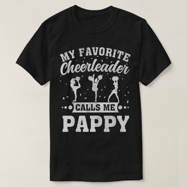 Min favoritCheerLedare kallar mig Pappy Fars dag T Shirt (Design framsida)