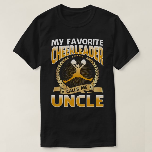 Min favoritCheermanager kallar mig farbror Cheerle T Shirt (Design framsida)
