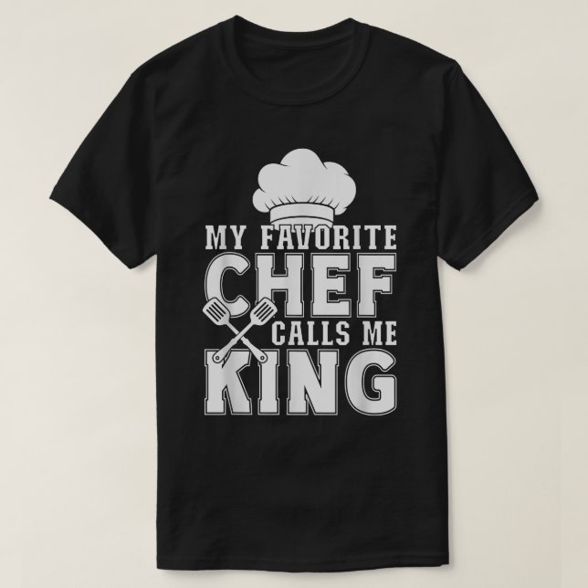 Min favoritChef kallar mig Kung Funny Cooking T Shirt (Design framsida)