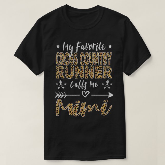 Min favoritCrossa country Springer kallar mig Mimi T Shirt (Design framsida)