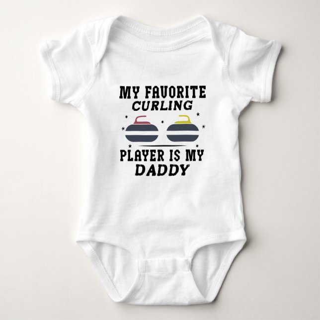 Min favoritCurling-spelare är min pappa T Shirt (Framsida)