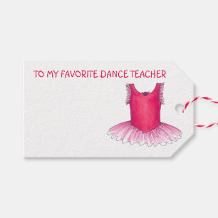Min favoritdanslärare Ballet Ballerina Tutu Presentetikett