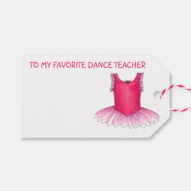 Min favoritdanslärare Ballet Ballerina Tutu Presentetikett (Framsidan (Horizontal))