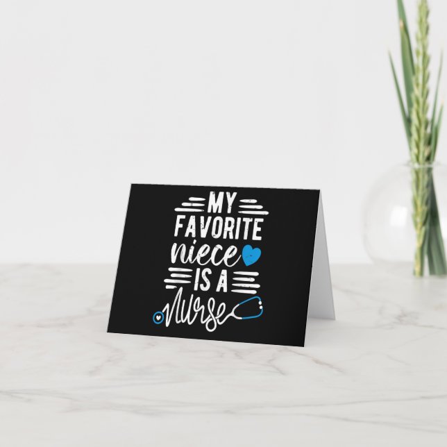 Min favoritdotter är en sjuksköterska - moster-mor tack kort (Framsida)