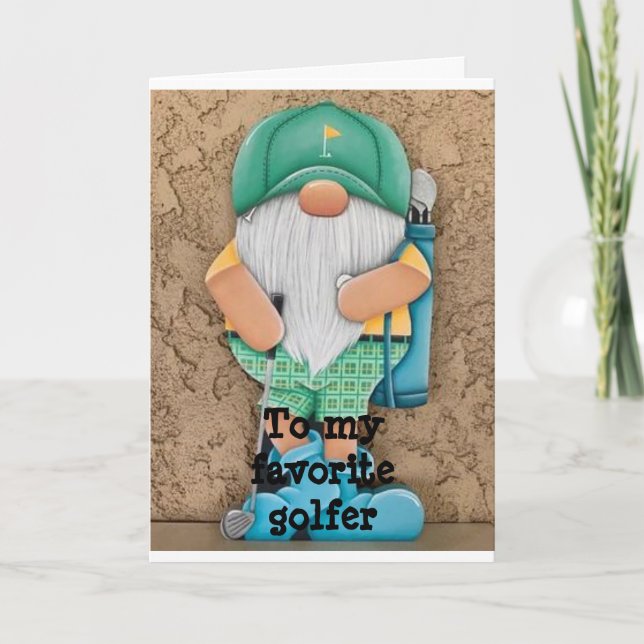 "MIN FAVORITE GOLFER" GOD JUL TILL DIG! HELGKORT (Framsida)