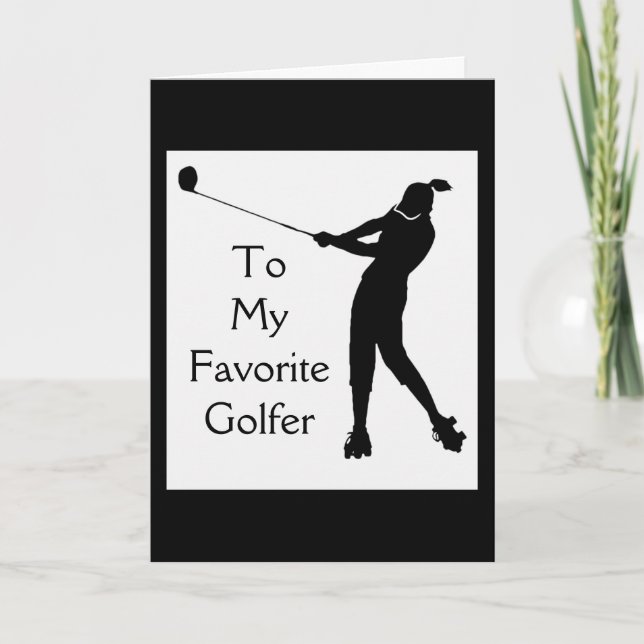 MIN *FAVORITE GOLFER* PÅ HENNES BIRTHDAY-KORT KORT (Framsida)