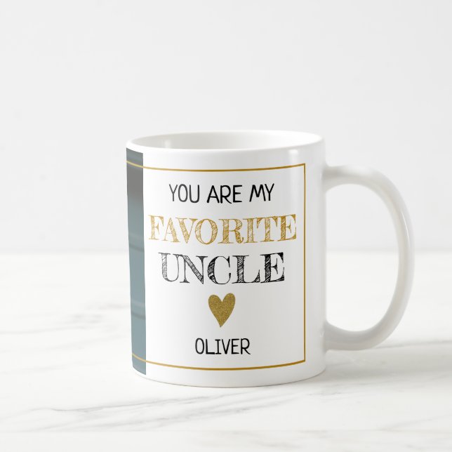 Min favoritfarbror Personlig Namn Photo Kaffemugg (Höger)