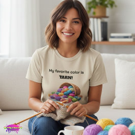 Min Favoritfärg Är Garn T Shirt