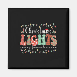 Min Favoritfärg Är Julbelysning God Jul Magnet