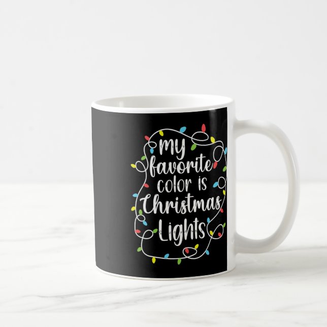 Min Favoritfärg Är Julbelysning  Kaffemugg (Höger)