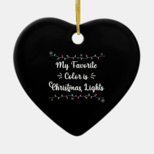 Min Favoritfärg Är Julbelysning Roligt Xmas Julgransprydnad Keramik