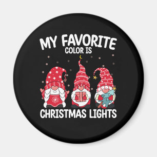 Min Favoritfärg Är Julbelysning Tomte Magnet