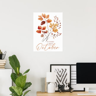Min Favoritfärg Är Oktober Poster