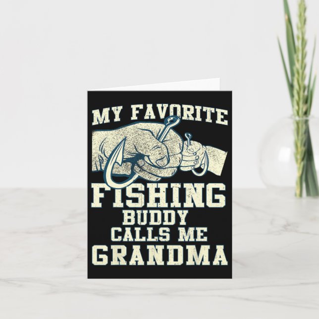 Min favoritfiskebuddy kallar mig Grandma Mor Kort (Framsida)