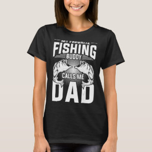 Min favoritfiskebuddy kallar mig Pappa Fishing Pap T Shirt