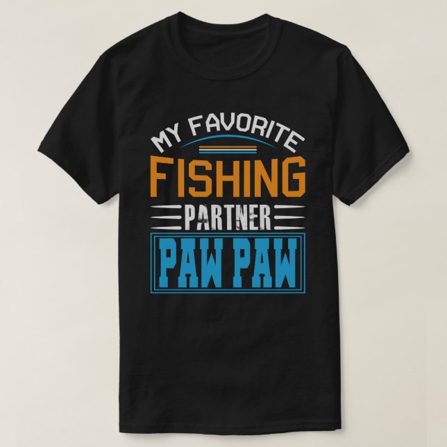 Min favoritfiskepartner TASS TASS Fars dag T Shirt (Design framsida)
