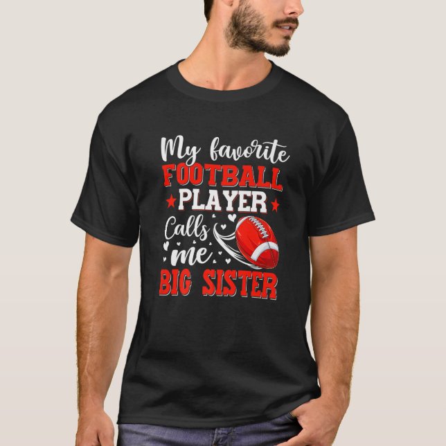 Min favoritfotbollspelare kallar mig Big Sister Mo T Shirt (Framsida)
