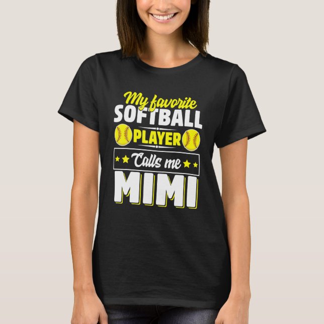 Min favoritfotbollspelare kallar mig Mimi Mor T Shirt (Framsida)