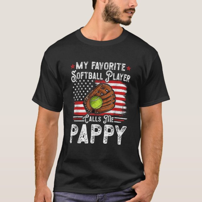 Min favoritfotbollspelare kallar mig Pappy America T Shirt (Framsida)