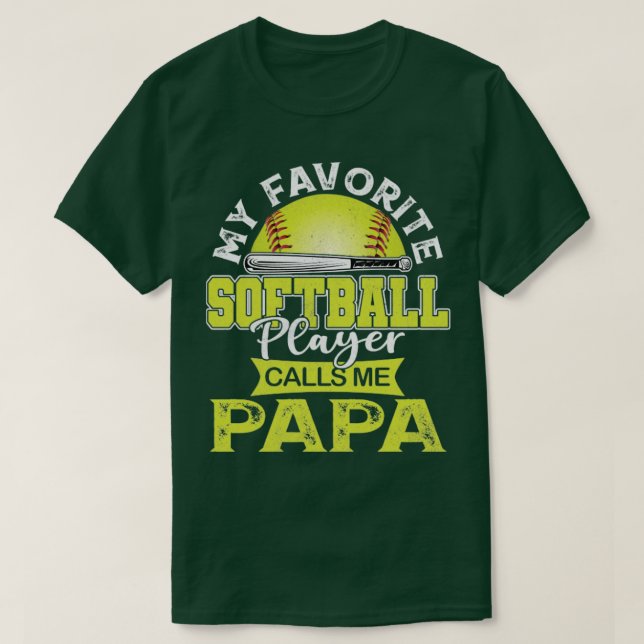 Min favoritfotbollspelare ringer mig Pappa Far G T Shirt (Design framsida)