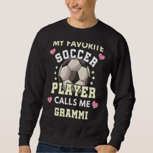Min favoritfotbollsspelare kallar mig Grammi Socce Lång Ärmad Tröja