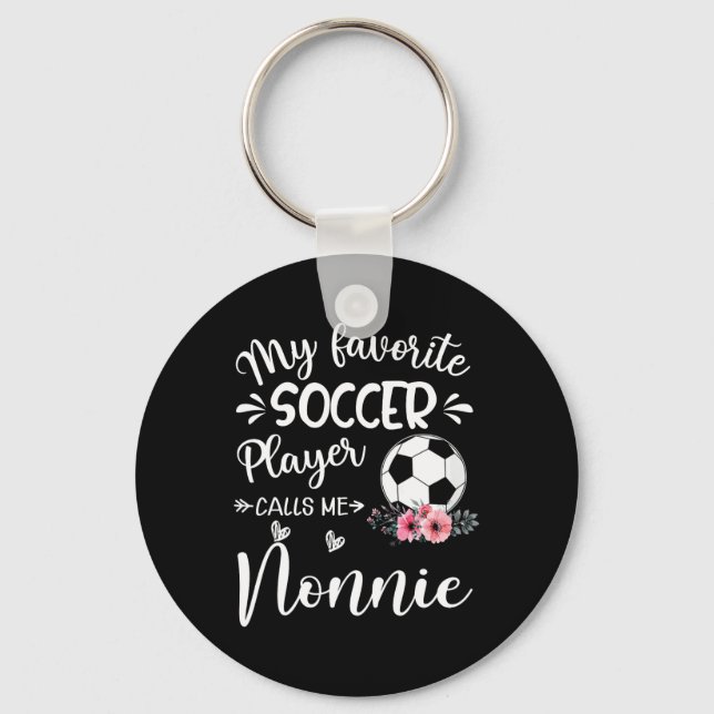 Min favoritfotbollsspelare kallar mig Nonnie  Nyckelring (Framsida)