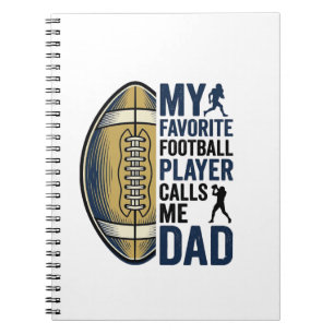 Min Favoritfotbollsspelare Kallar Mig Pappa Tröja  Anteckningsbok
