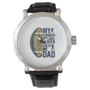 Min Favoritfotbollsspelare Kallar Mig Pappa Tröja Armbandsur