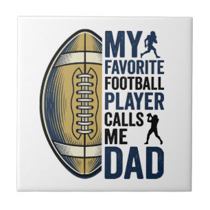Min Favoritfotbollsspelare Kallar Mig Pappa Tröja  Kakelplatta