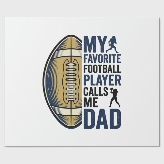 Min Favoritfotbollsspelare Kallar Mig Pappa Tröja  Presentpapper (Platt)