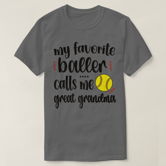 Min favoritfotbollsspelare kallar mig Softball Gre T Shirt (Design framsida)
