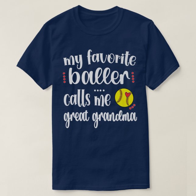 Min favoritfotbollsspelare kallar mig Softball Gre T Shirt (Design framsida)