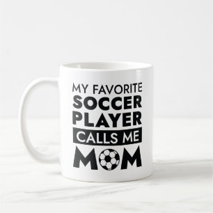 Min favoritfotbollsspelare ringer mig Mamma Kaffemugg