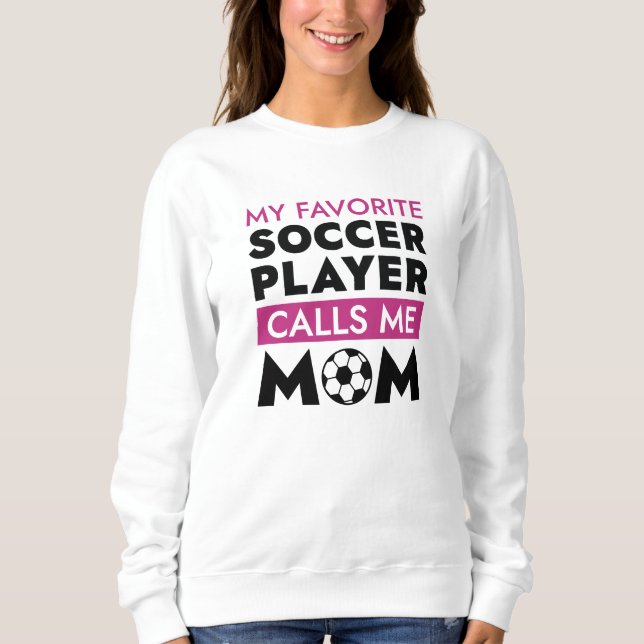 Min favoritfotbollsspelare ringer mig Mamma T Shirt (Framsida)