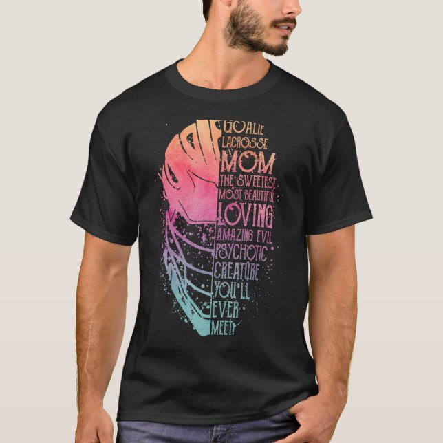 Min favoritgoalie kallar mig Mamma Goalie Lacrosse T Shirt (Framsida)