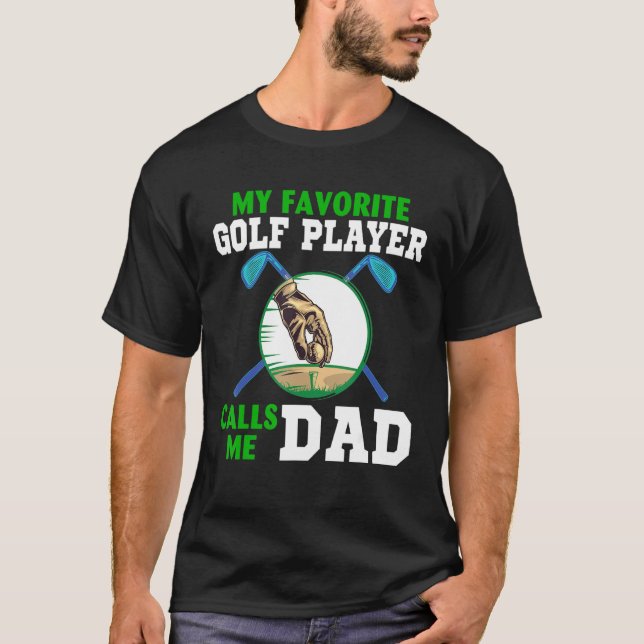 Min favoritGolf Player kallar mig Pappa Coola Lyck T Shirt (Framsida)