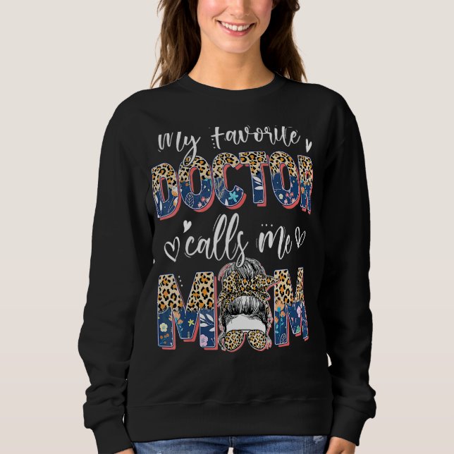 Min favoritgrupp Doktor anropar Mamma Leopard Mess T Shirt (Framsida)